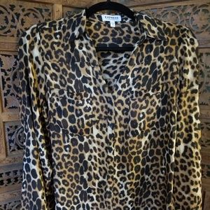 Express Leopard Print Blouse